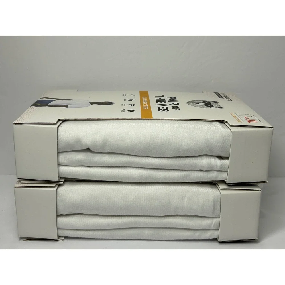 Pair of‎ Thieves Supersoft Classic Tee 2 Pack White XL Men's T-Shirt